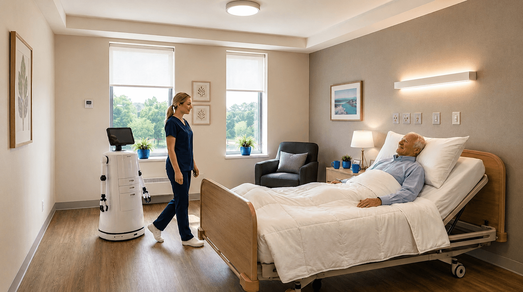 CareMate robot supporting routine check-ins